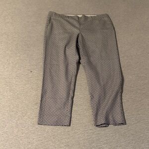 J. Jill Essential Stretch Slim Pants Black White Patterned Size 14P